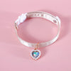 High Quality Heart Pendant Pet Collar Bowknot Durable Pet Supplies Adjustable Solid Color Cats Bow Tie Pets Accessories