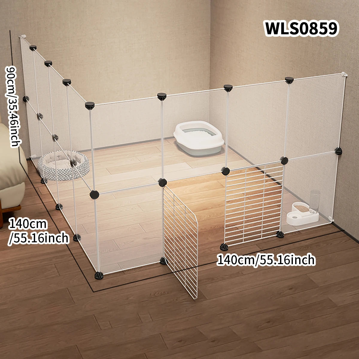 Pet Fence Kitten Isolation Door Dog Cage Kitten Guardrail Iron Small Size Dogs Teddy Indoor Kennel Home Rabbit Fence Cat Cage - Play Paws Toys