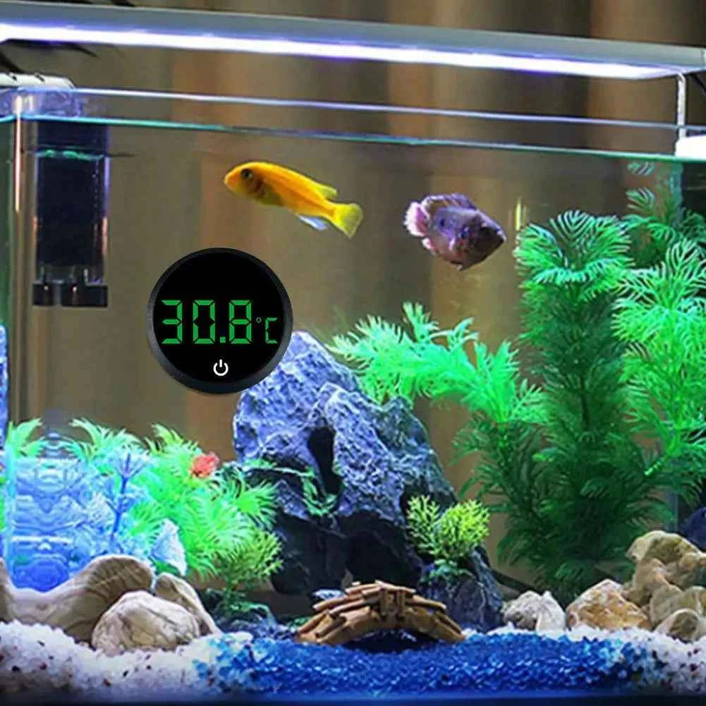 Aquarium Self-Adhesive Thermometer Lcd Digital Fish Tank Mini Thermometers Large Screen Monitor Terrarium Temperature Meter