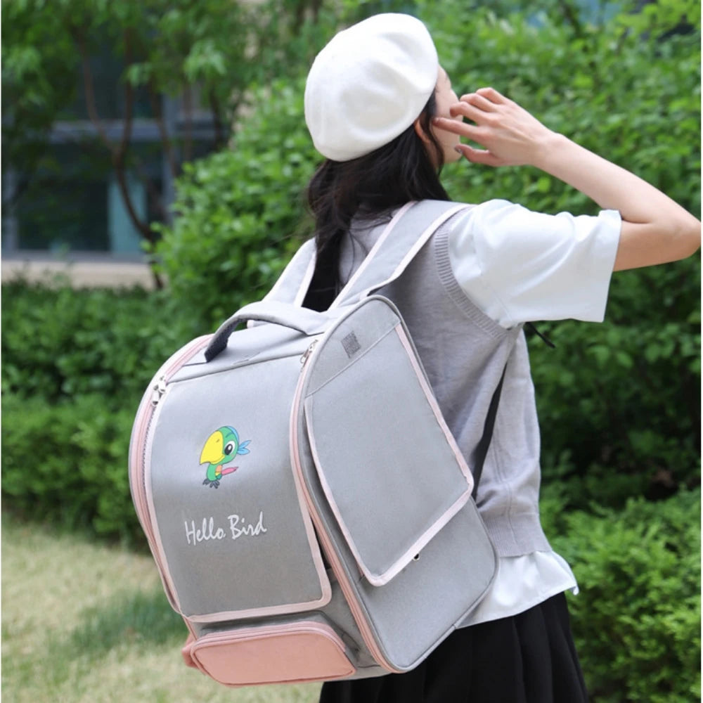 Portable Bird Carrier Bird Backpack Bag with Perch and Tray for Parrots Parakeets Cockatiels Pets Travel Large space Bird Cage