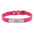 Personalized Dog Collar Name Carved ID Anti-lost Solid PU Leather Collar For Small Medium Large Dogs Puppy Cat Pet Supplies Pink