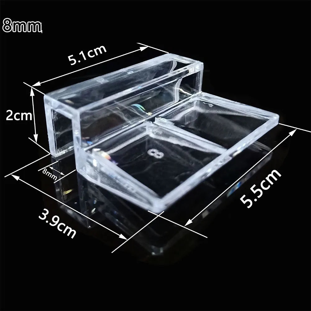 4pcs Clear Acrylic Rimless Aquarium Fish Tank Glass Cover Clip Support Holder 6/8/10/12mm Aquarium Cover Bracket Clip Universal