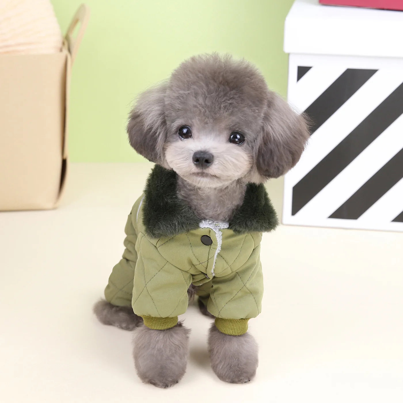 Warm Fleece Dog Jumpsuit For Small Medium Dogs Jacket with D-ring Autumn Winter Puppy Coat Chihuahua Costume Bulldog Pet Outfits