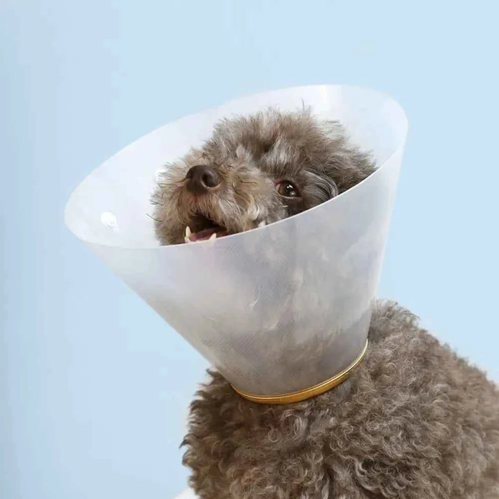 Transparent Cat Recovery Collar Adjustable Anti-licking Cat Elizabethan Collar Anti-bite Plastic Dog Neck Cone For Dog Cats