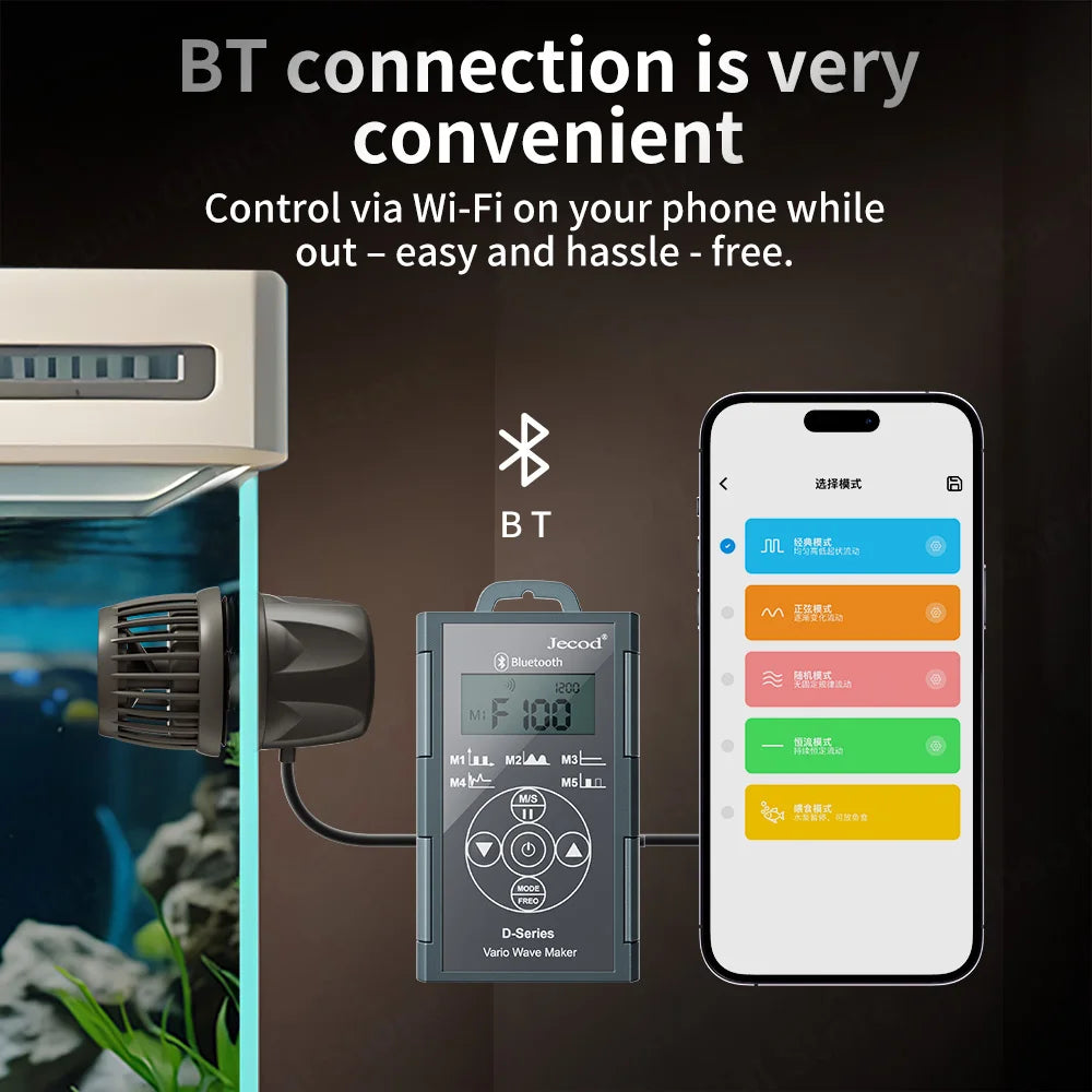 Jebao Jecod DMP Series New Smart Bluetooth App Control Cordless Freshwater Saltwater Fish Tank Water Pump Aquarium Accessories