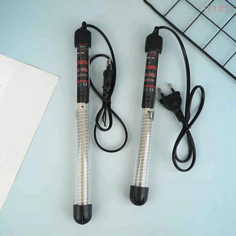 [E] EU Plug Adjustable Temperature Thermostat Heater Rod Glass Aquarium Heater 25-300W Submersible Fish Tank Water Heating Rod