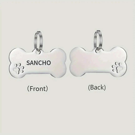 Personalized Engraved High Quality Dog Cat Tags with Name and Phone Number Bone Shaped Pet Pendant for Custom Pet Identification