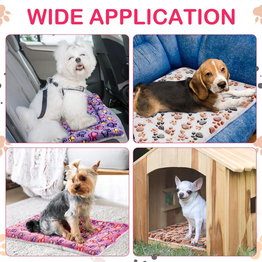 Large Size Flannel Dog Bed Thicken Cat Bed Sleeping Mat Dog Mat Blanket For Puppy Kitten Dog Bed Rug for Small Medium Large Dog - Play Paws Toys