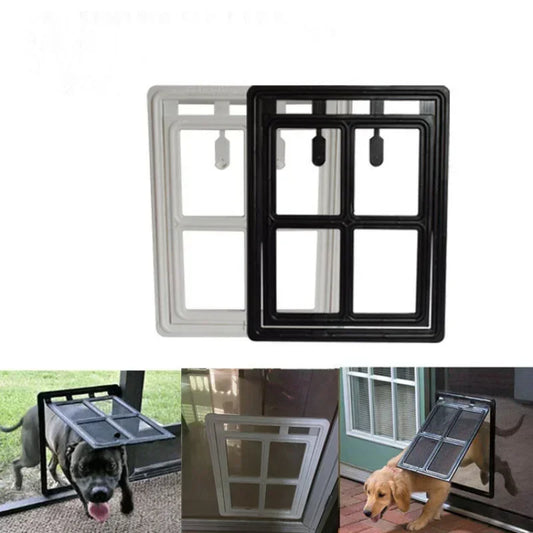Home Lockable Dog Screen Door Pet Cat Screen Door Plastic Pet Door for Mosquito Proof Screen Window Security Flap Gate Dog Fence - Play Paws Toys