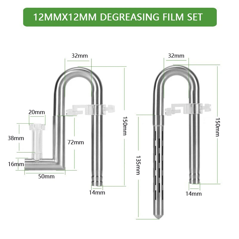 Aquarium filter Filter tube Inlet and outlet water Oil removal film Microporous anti fish and shrimp filter Fish tank supplies