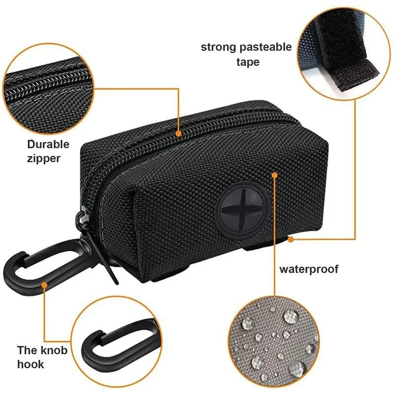 Pet Dog Poop Bag Holder Leash Attachment Adjustable Mini Travel Garbage Bag Dogs Waste Poop Bags Dispenser Pet Cleaning Tools