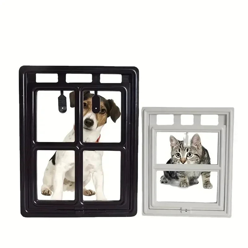 Home Lockable Dog Screen Door Pet Cat Screen Door Plastic Pet Door for Mosquito Proof Screen Window Security Flap Gate Dog Fence - Play Paws Toys