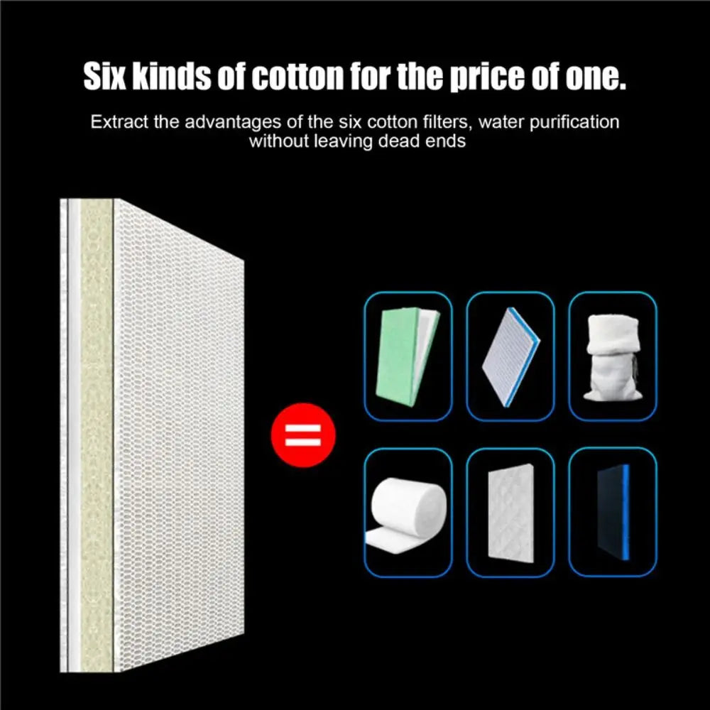 1Pcs New 8D Aquarium Filter Sponge 8-Layers High-Density Biochemical Filter Cotton Sponge Aquarium Accessories
