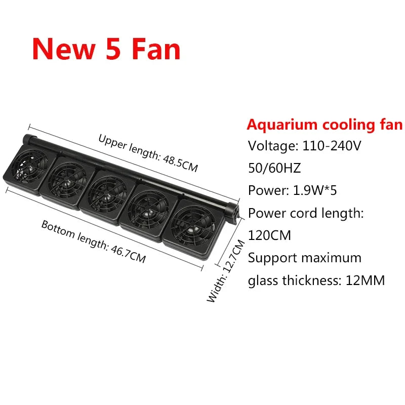 BOYU Aquarium fish tank automatic temperature control fan tank cooling aquarium fan water cooling mute 1 2 3 4 5 6