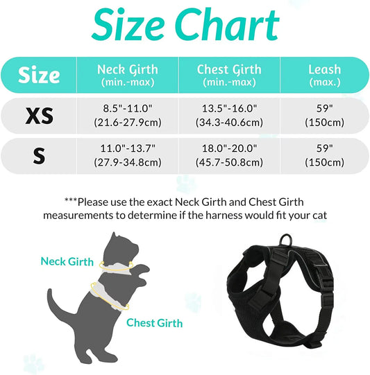 Cat Harness Lead Leash Set Adjustable Reflective Escape Proof Pet Mesh Vest Harness Puppy Dog Collar Small Dog Cat Pet Supplies - Play Paws Toys