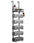 Hanging Towel Racks For Bathroom No Drill - 6-Tier Over The Door Bath Towel Storage Organizer For Small Bathrooms - Tiered Back