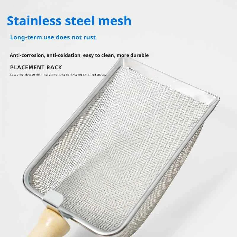 Cat droppings Metal cat litter shovel tool, swollen potato rot sand stainless steel shovel
