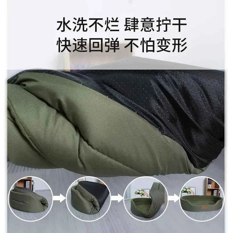 Dog Pet Beds Square Dog Bed For Large Dogs Dog Sofa Beds Waterproof Customized Pet Bed Inner Pad Washable Puppy Kennel Accessory