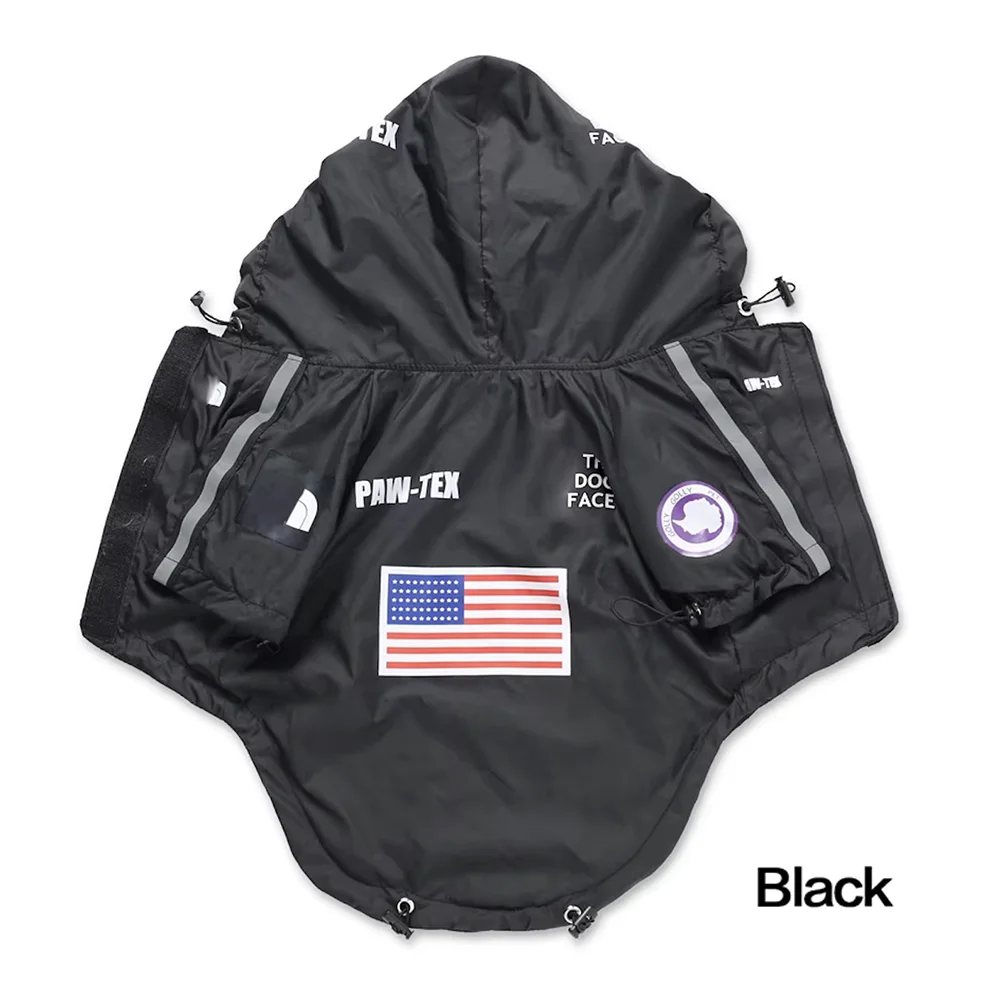 Pet Dog Waterproof Coat Dog Raincoat Reflective Dog Outdoor Clothes Hooded Jacket for Small Medium Large Dog Pet Supplies