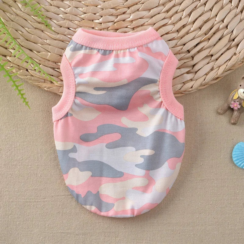 Cotton Vest Dogs Clothes For Small Dogs Chihuahua Clothes Summer Animals Cartoon Vest Dog T-Shirt For Small Dog Medium Yorkshire