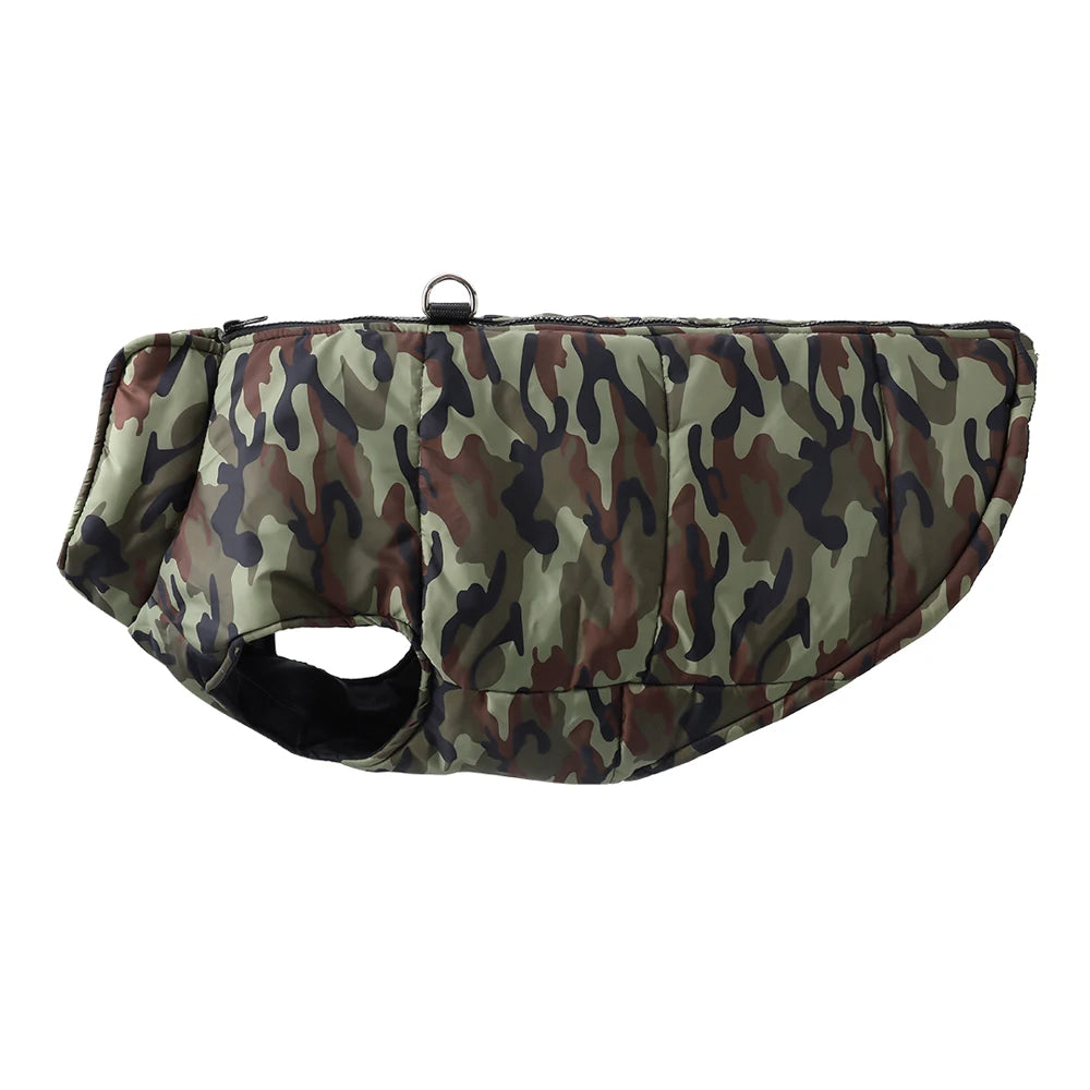 4XL-6XL Large Dog Jacket Clothes Winter Waterproof Coat For Big Dogs Vest Costume Camouflage Print Golden Retriever Pet Overalls