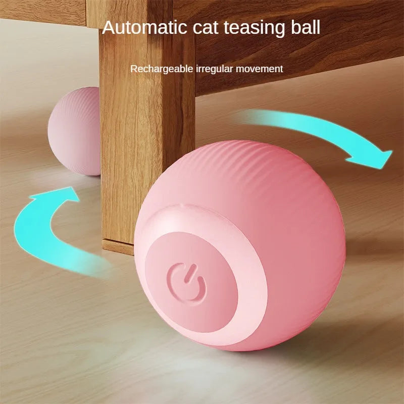 Automatic Moving Cats Toy Interactive Ball Rechargeable Rolling Electric Ball Home Pet  Accessories Things for  Supplies - Play Paws Toys