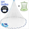 American Saltwater Fishing Cast Net for Bait Trap Fish 3/4/5/6/7/8/9/10ft Radius Casting Nets with Heavy Duty Zinc Sinker Weight