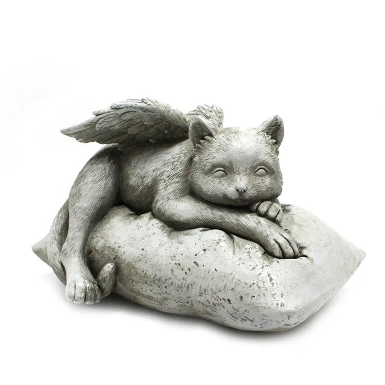 Wholesale Resin Pet Memorial Angel Cat Dog Stone Style Grave Marker Factory Direct