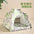 Pet Tent Bed Removable Cat Sofa Basket Canvas Semi-enclosed Cat House Dog Cave Hut Cat Sleeping Bed for Room Decor Pet Supplies - Play Paws Toys
