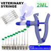 1 Pc 1/2/5ml Poultry Automatic Syringe With Needles Veterinary Continuous Injector Vaccine Injection With Scale Adjustable