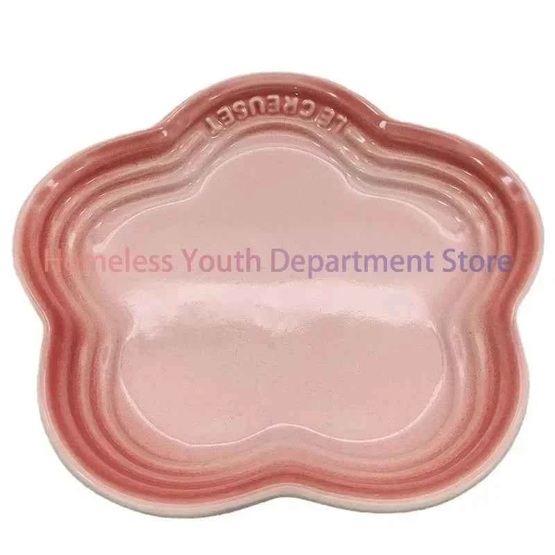 14cm Plum Blossom Small Plate Sauce Plates French Cool Color Cake Dish Gradual Spit Bone Dishs Tableware Ceramic Dessert