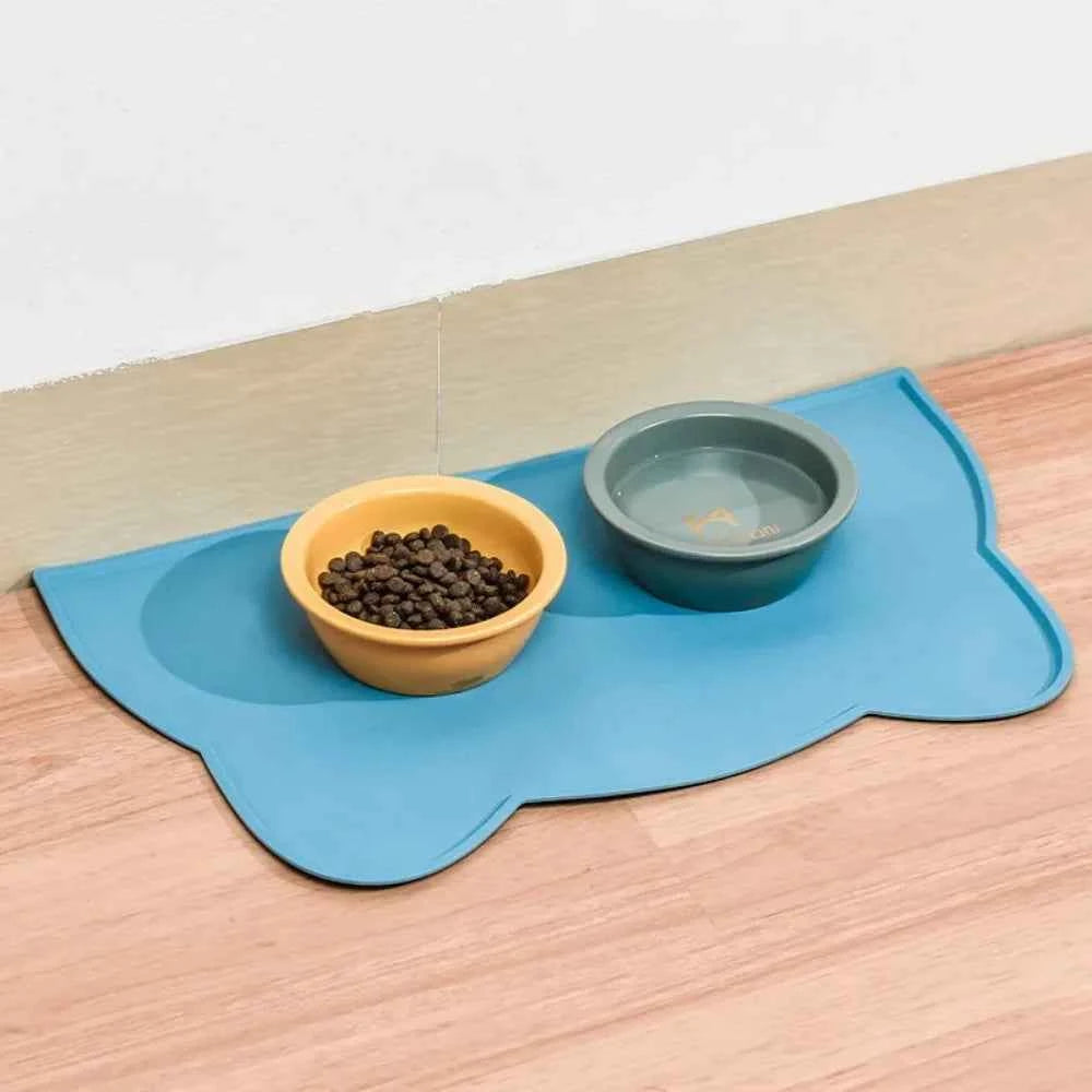 Food Grade Silicone Cat Mat, Anti-slip Waterproof Leak-proof Pad for Cats & Dogs, Easy to Clean Pet Bowl Mat