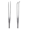 Stainless Steel Aquarium Tweezers Pliers Fish Tank Plant Aquascape Tools Straight Curved Forceps Clip Aquatic Feeding Tongs 27cm