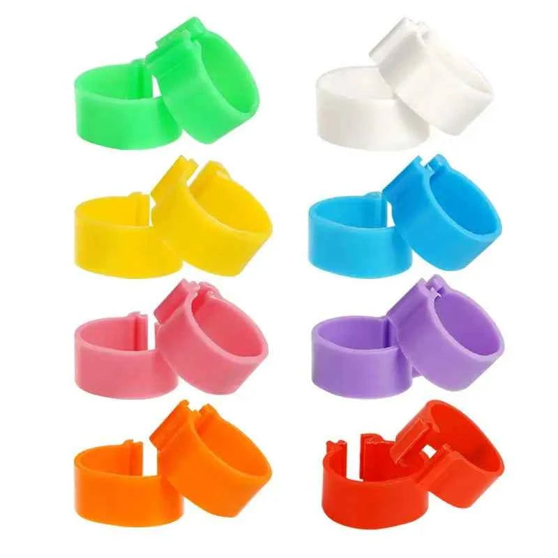 60Pcs 16/20Mm Chicken Duck Leg Rings Goose Animal Identification Tool for Poultry Sign Foot Loop Buckle Clip Farm Supplies