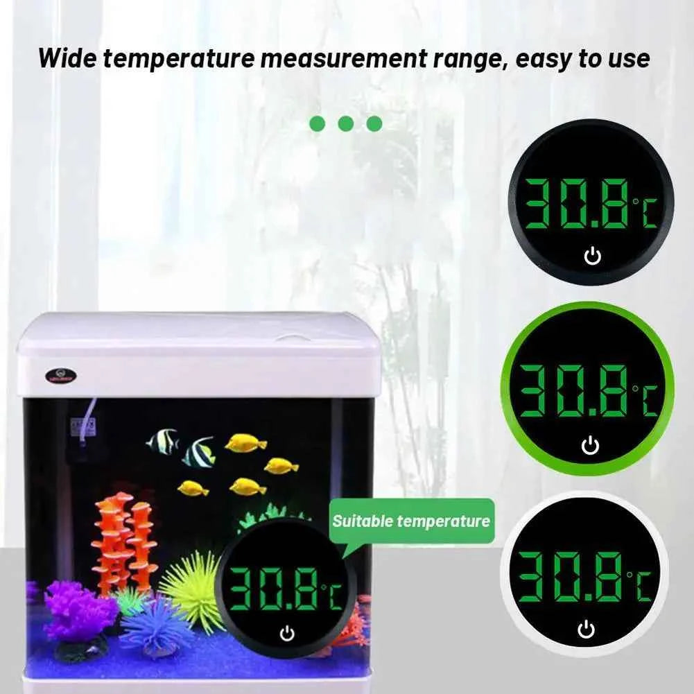 Cordless Digital Aquarium Thermometer LED Display Electronic Fish Tank Water Temperature Measurement Control Temp Meter Gauge