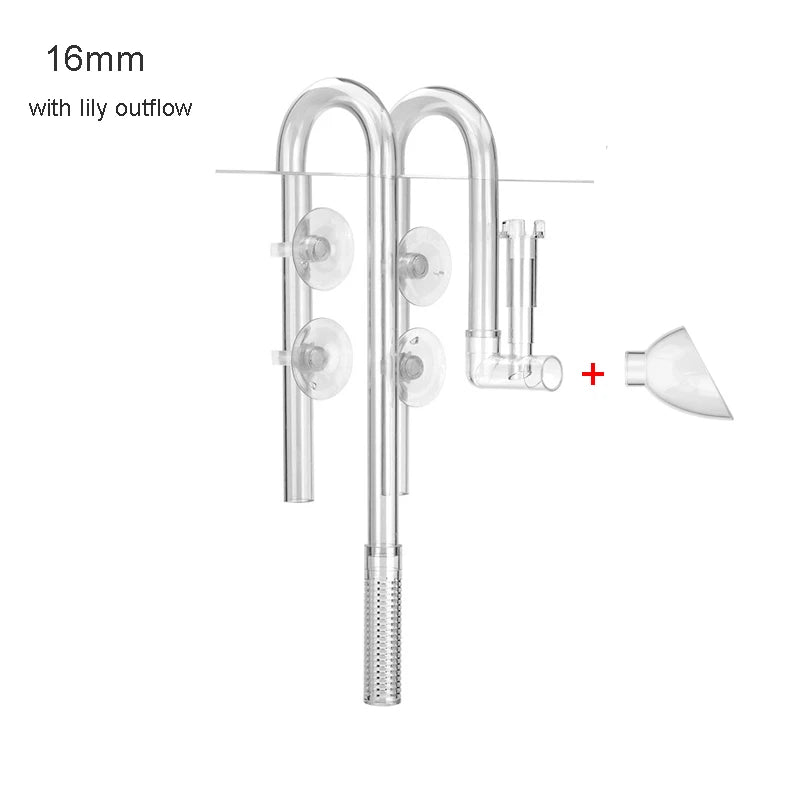 AQUAPRO Plastic Inflow Outflow Inlet Outlet Skimmer Lily Aquarium Accessories Tank Pipe Fish Water Filtro Fishbowl Akvarium