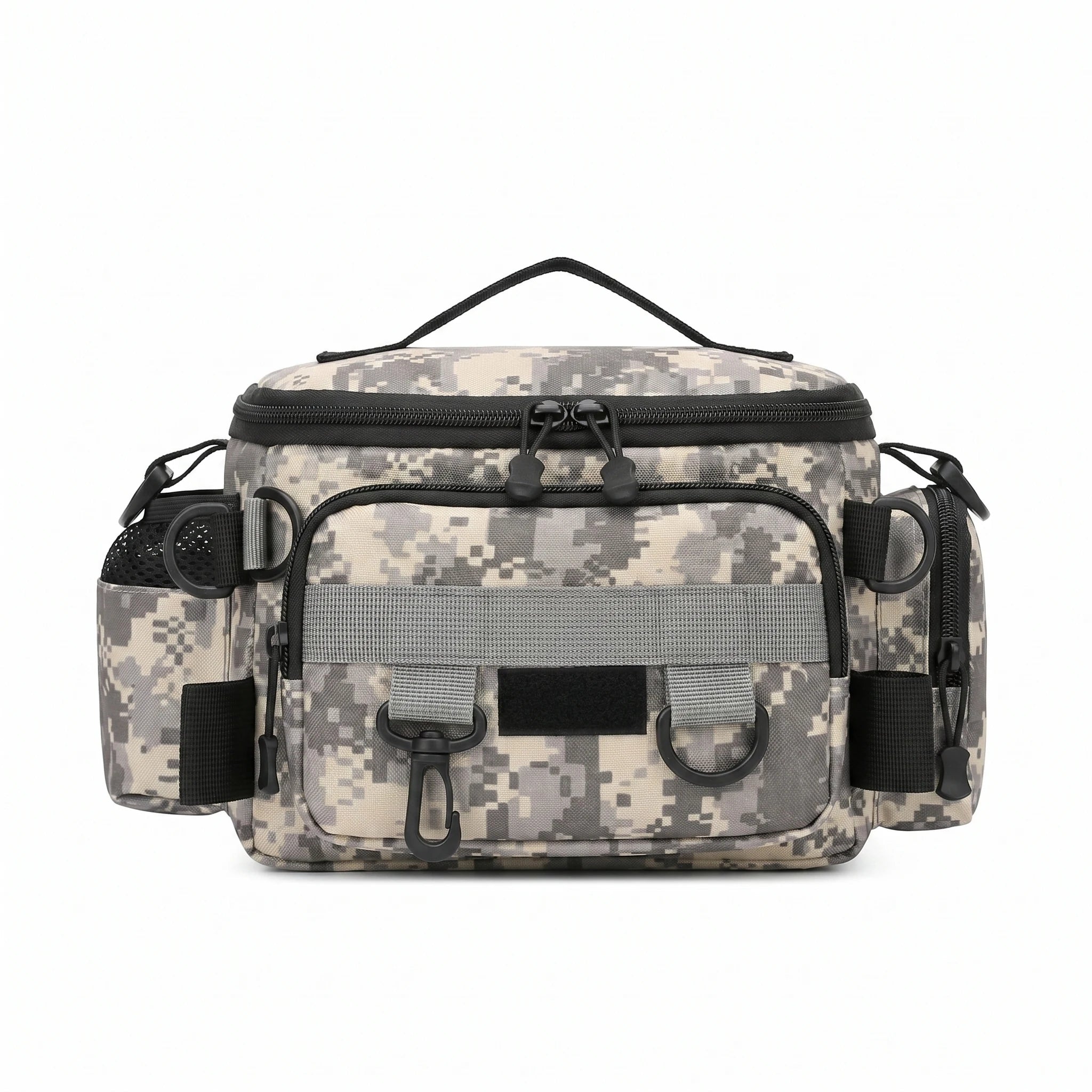 Fishing Gear Bag Waterproof Oxford Cloth Large Capacity Multi-Pocket Portable Fishing Accessories Organizer Waist Shoulder Pouch