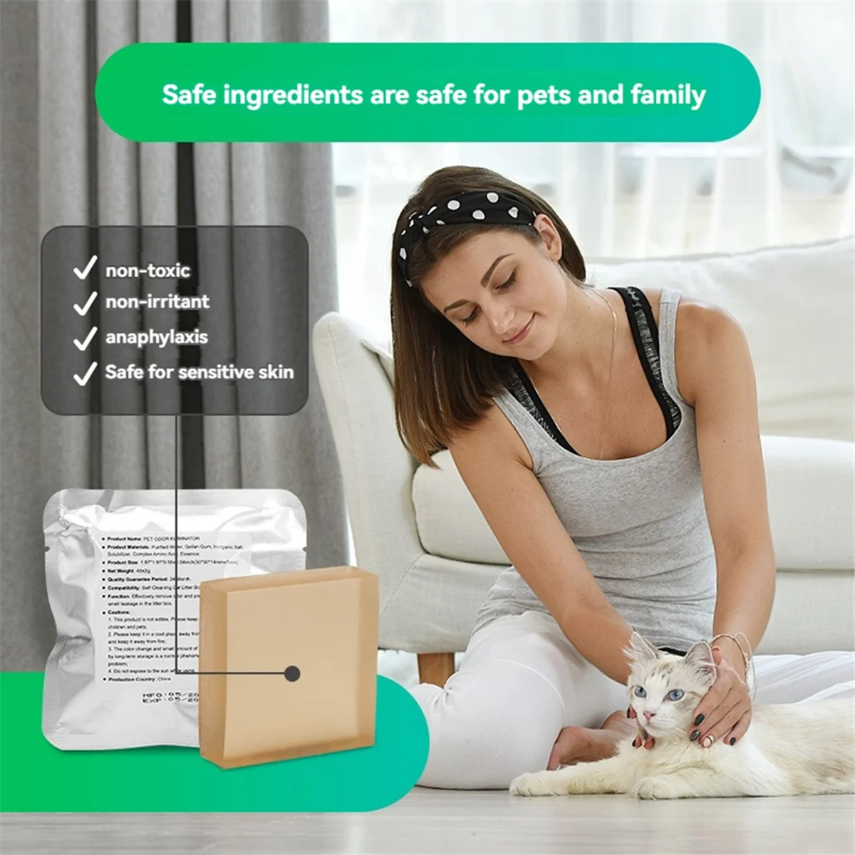 Retail! N50 Odor Eliminator for PuraMax Self-Cleaning Cat Litter Box Cat Toilet Odor Control Deodorant Cubes 6PCS