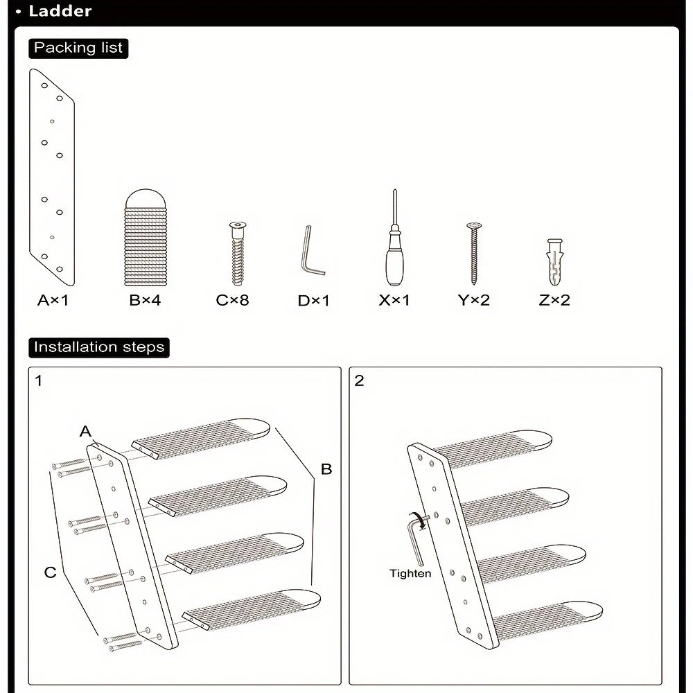 Cat Wall Climbing Shelf Steps Ladder Scratching Post Scratcher Bed Hiding House for Cats Tree Tower Pet Furniture Accessories - Play Paws Toys