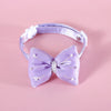 High Quality Heart Pendant Pet Collar Bowknot Durable Pet Supplies Adjustable Solid Color Cats Bow Tie Pets Accessories