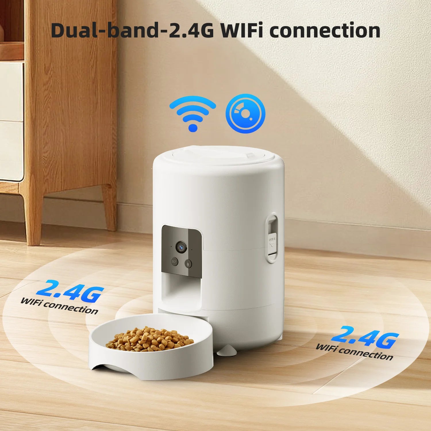 2L Camera Pet Feeder Timing Smart Automatic Feeder For Cats Dog Button WIFI APP Video Intelligent Dry Food Dispenser Dog Bowl