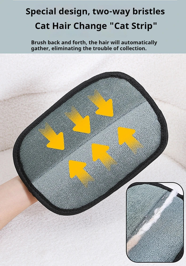 Pet hair glove removal Cat Grooming Reusable Electrostatic Dedusting Brush Dog Hair Remover for Couch Carpet Clothes Washable