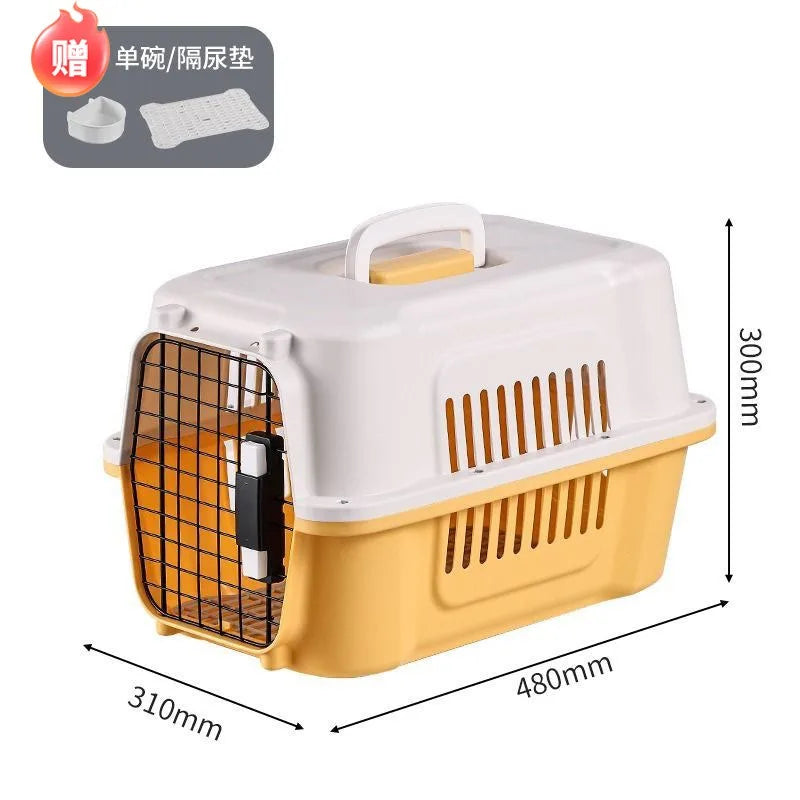 New pet aviation case, convenient, breathable, suitable for outdoor travel, cage for cats and dogs, and pet only - Play Paws Toys