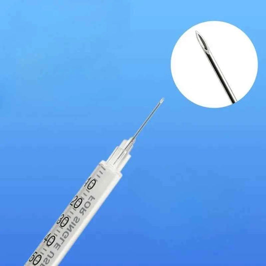 40/80PCS 0.3-1ML Disposable Plastic Veterinary Syringe Sterile Insulin Syringe with Orange Cap Needles for Pet Farm Animal Use