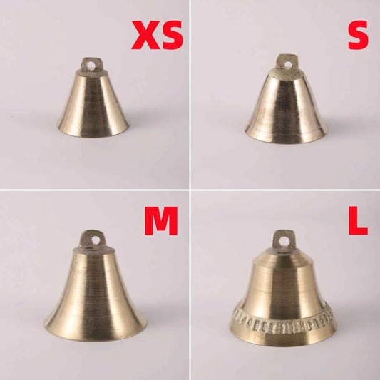 Cattle Sheep Copper Bell Super Loud Wind Chime Horse Cat Dog Livestock Bell Horn Hand-cranked Bell Outdoor Doorbell Ornament 1Pc