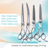 Fenice 6.5/7.0 inch High-end JP440C Alloy Steel Diamond Screw Grooming for Dogs Scissors Shears Kit for Dog Groomers