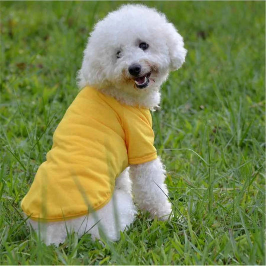 Fashion Dog Clothes for Teddy Small Dogs, Spring Summer Autumn Vest T-shirt Polo Shirt  Cute Dog Clothes for Small Breeds, Cotto