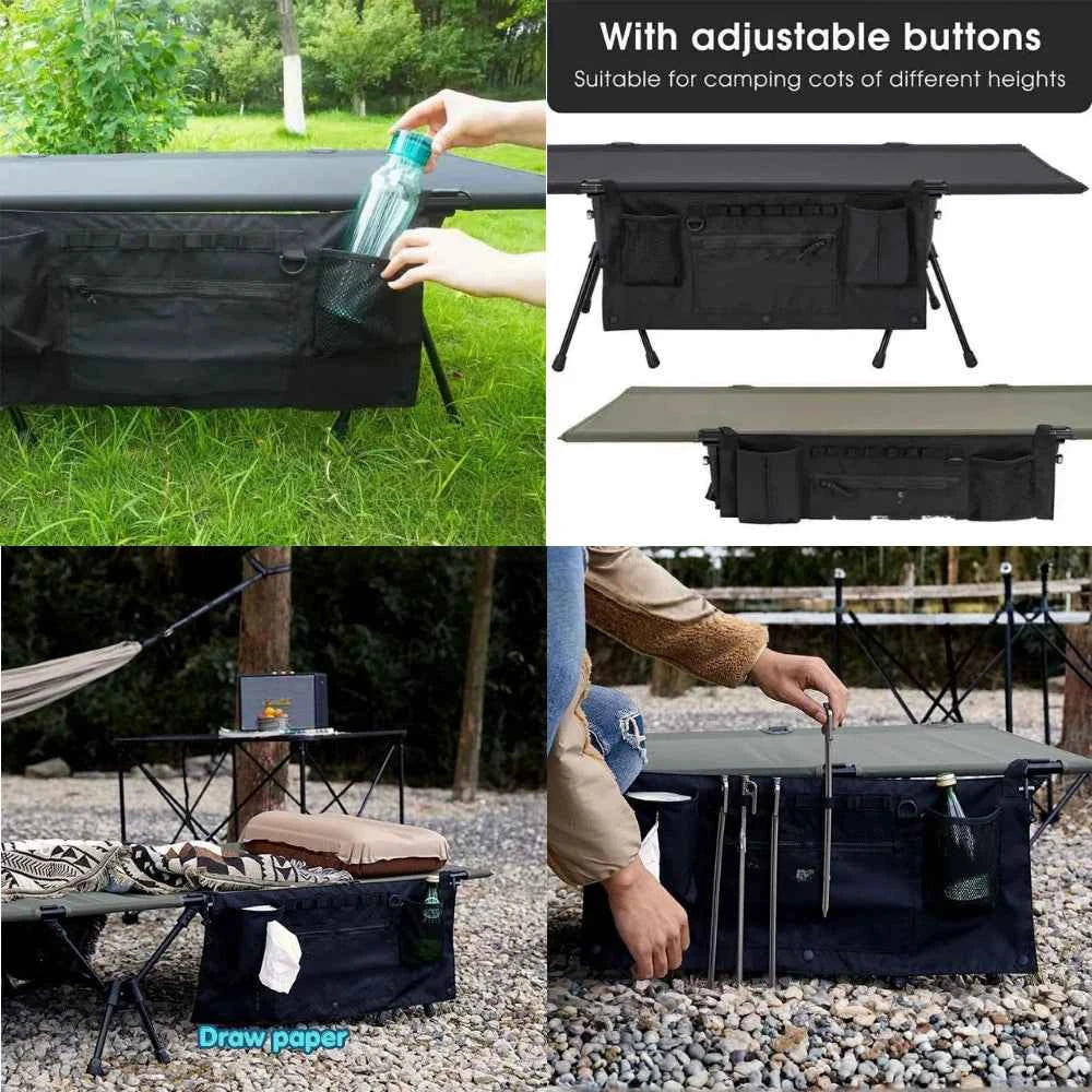 WESTTUNE Camping Cot Portable Folding Bed Ultralight Aluminum Alloy Sleeping Cot for Outdoor Hiking Backpacking Travel