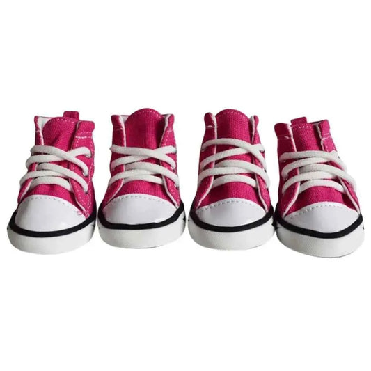 Creative 4PCS/Set Pet Shoes with Adjustable Drawstring Waterproof Puppy Pet Dogs Boots Canvas Breathable Pet Supplies Pets