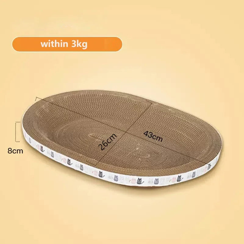Corrugated Cat Scratching Post with Catnip Wear-resistant and Scratch-resistant Cat Bed Scratcher Sofa Protector Cats Furniture